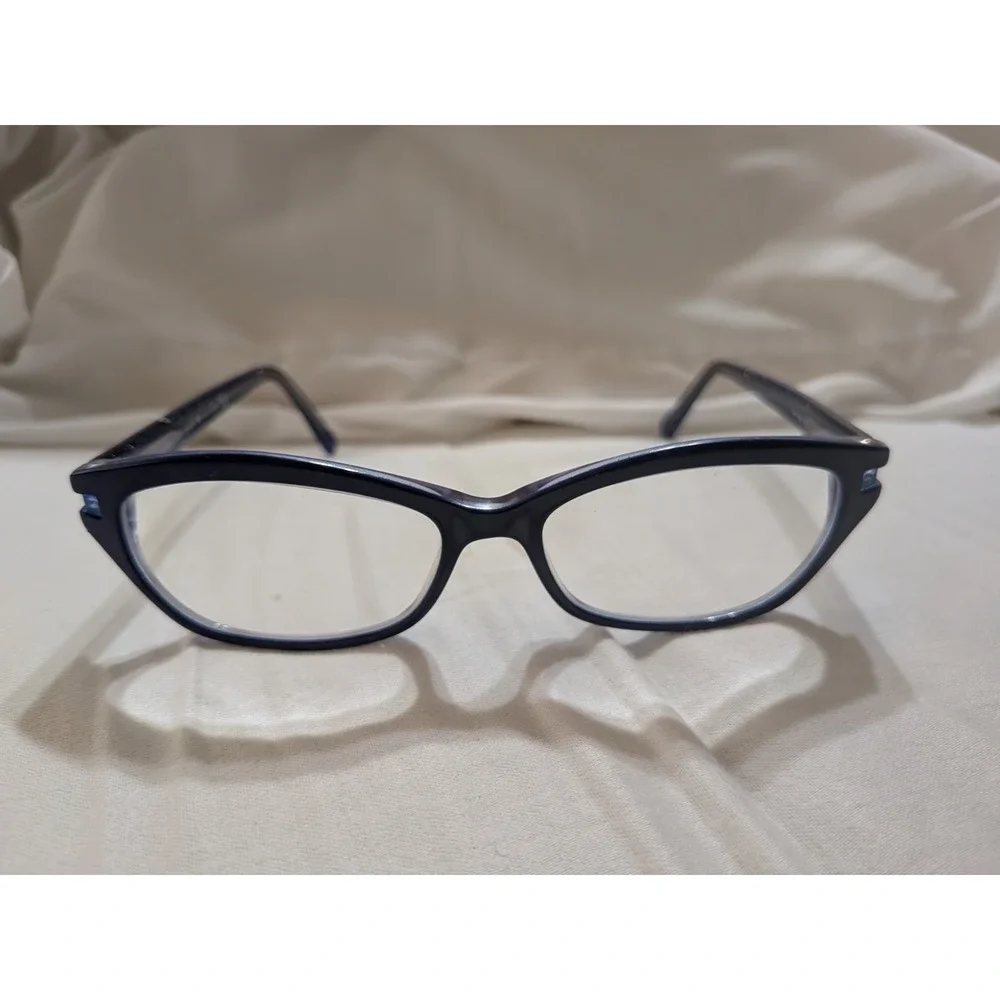 Kate Spade Eyeglasses VIVI ESV Blue on Glitter Semi Cat Eye Frame 51[]16 135